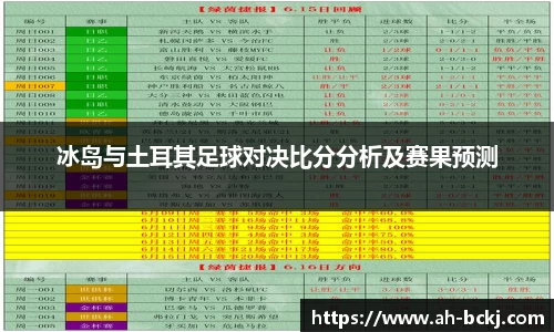 冰岛与土耳其足球对决比分分析及赛果预测